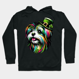 Lowchen Dog Celebrates St Patrick's Day in Style Hoodie